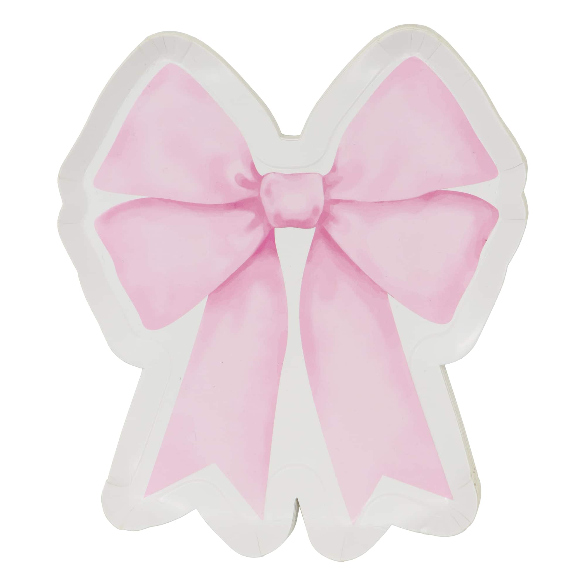 24 Packs: 8 ct. (192 total) 7" Pink Bow Snack Plates by Celebrate It™